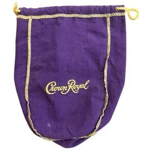 Crown royal purple holder bag draw string
